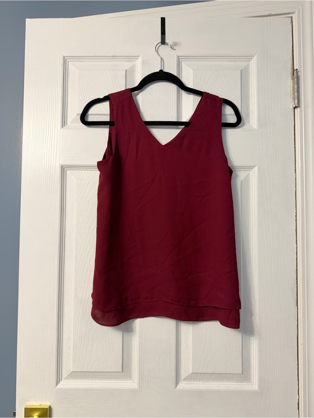 Ann Taylor maroon tank sleeveless blouse size xs